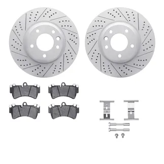 R1 Concepts WBUH1-74235 Brake Rotors - Carbon Coated - D/S W/ Optimum Oe Pads & Hdw